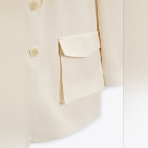 ZARA LIMITED EDITION PATCH POCKET BLAZER - Picture 8 of 10